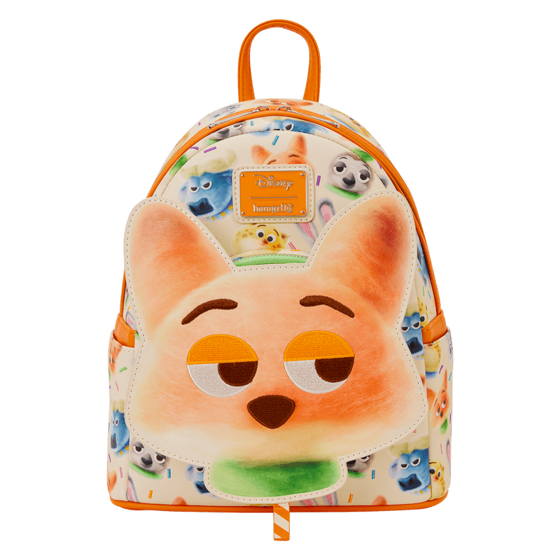 Loungefly Disney Zootopia 2 Nick Wilde Cotton Candy Cosplay All - Over Print Mini Backpack - The Happy Toy Store