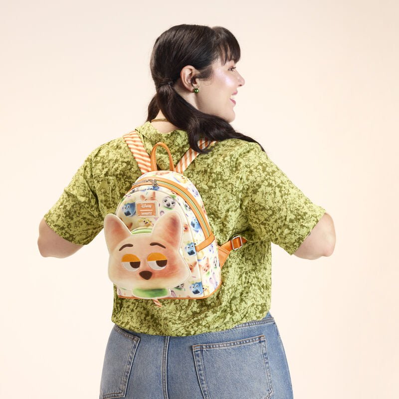 Loungefly Disney Zootopia 2 Nick Wilde Cotton Candy Cosplay All - Over Print Mini Backpack - The Happy Toy Store