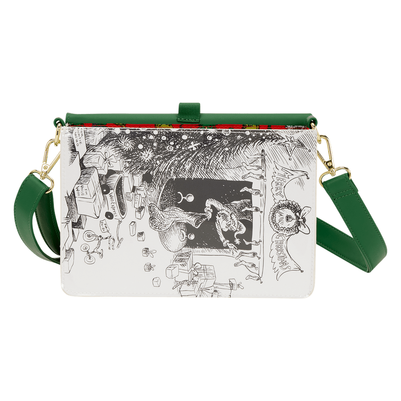 Loungefly Dr. Seuss How the Grinch Stole Christmas! Holiday Color - In Crossbody Bag - The Happy Toy Store