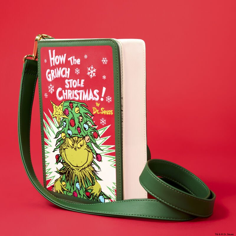 Loungefly Dr. Seuss How the Grinch Stole Christmas! Holiday Color - In Crossbody Bag - The Happy Toy Store