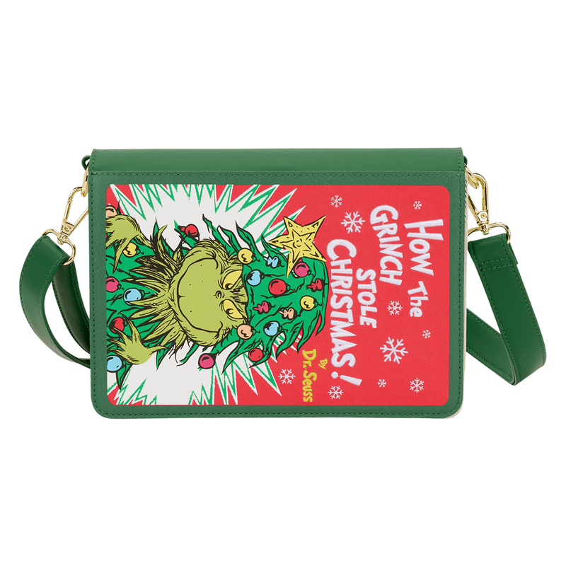 Loungefly Dr. Seuss How the Grinch Stole Christmas! Holiday Color - In Crossbody Bag - The Happy Toy Store