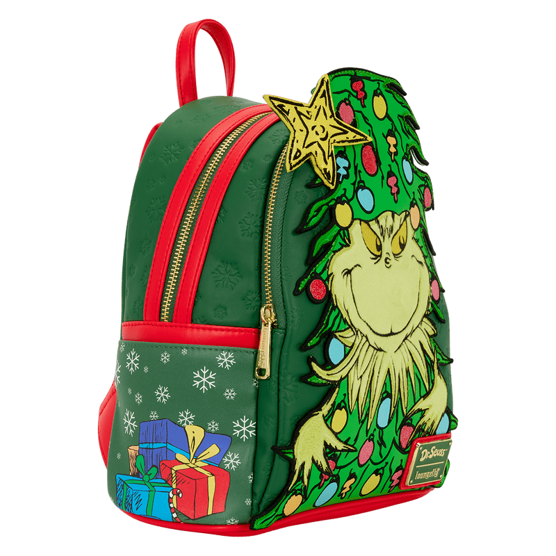 Loungefly Dr. Seuss How the Grinch Stole Christmas! Tree Light Up Plush Mini Backpack - The Happy Toy Store