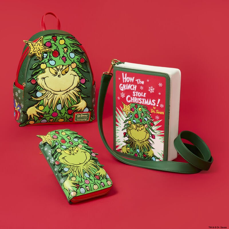 Loungefly Dr. Seuss How the Grinch Stole Christmas! Tree Light Up Plush Mini Backpack - The Happy Toy Store