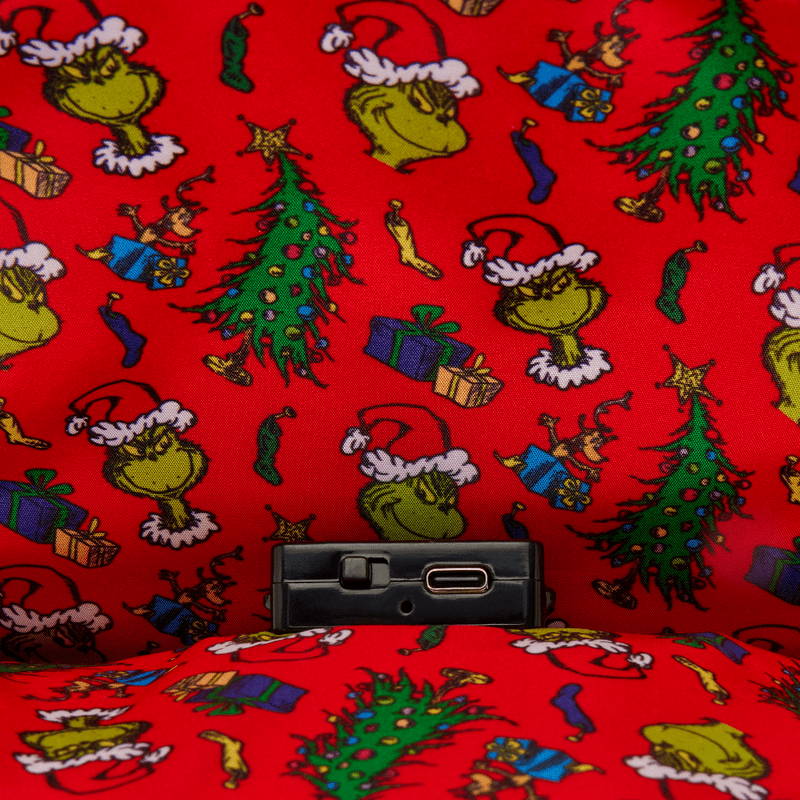Loungefly Dr. Seuss How the Grinch Stole Christmas! Tree Light Up Plush Mini Backpack - The Happy Toy Store