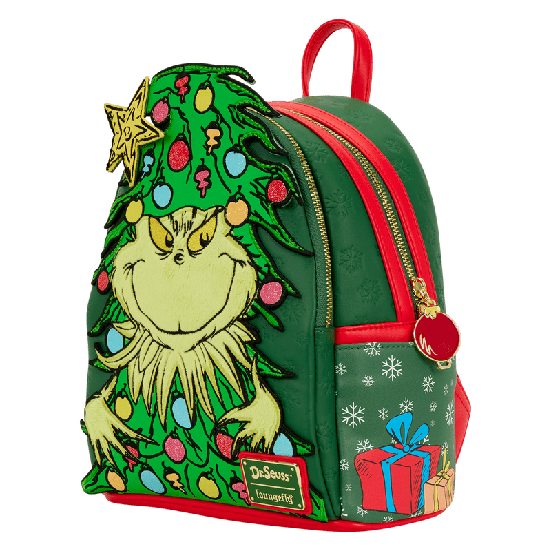 Loungefly Dr. Seuss How the Grinch Stole Christmas! Tree Light Up Plush Mini Backpack - The Happy Toy Store