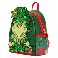 Loungefly Dr. Seuss How the Grinch Stole Christmas! Tree Light Up Plush Mini Backpack - The Happy Toy Store