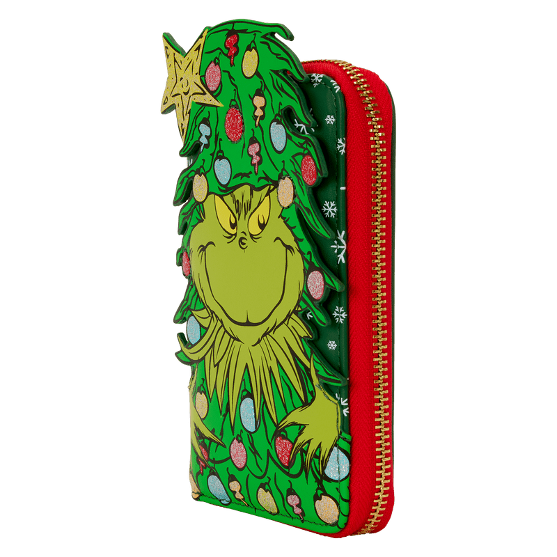 Loungefly Dr. Seuss How the Grinch Stole Christmas! Tree Zip Around Wallet - The Happy Toy Store