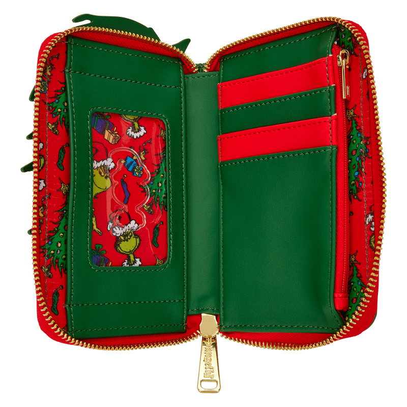 Loungefly Dr. Seuss How the Grinch Stole Christmas! Tree Zip Around Wallet - The Happy Toy Store
