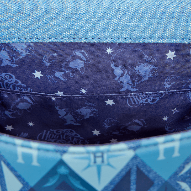 Loungefly Harry Potter Hogwarts Denim Crossbody Bag - The Happy Toy Store