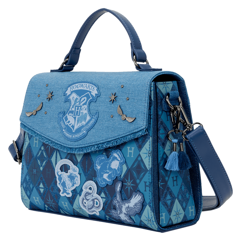 Loungefly Harry Potter Hogwarts Denim Crossbody Bag - The Happy Toy Store
