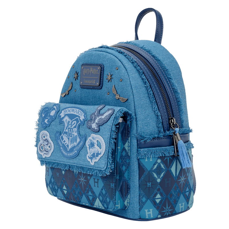 Loungefly Harry Potter Hogwarts Denim Mini Backpack - The Happy Toy Store