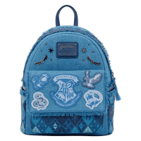 Loungefly Harry Potter Hogwarts Denim Mini Backpack - The Happy Toy Store
