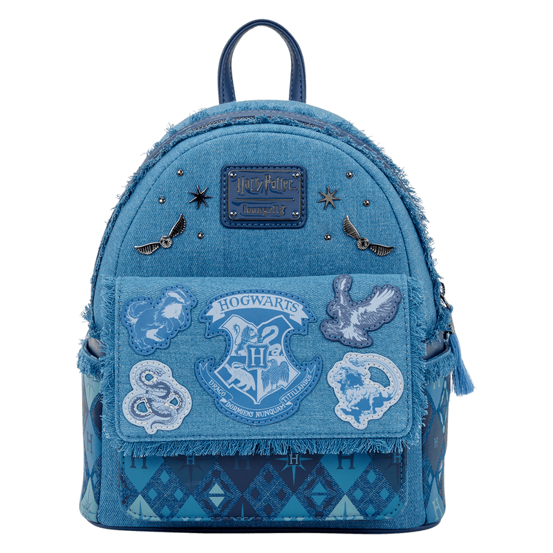 Loungefly Harry Potter Hogwarts Denim Mini Backpack - The Happy Toy Store