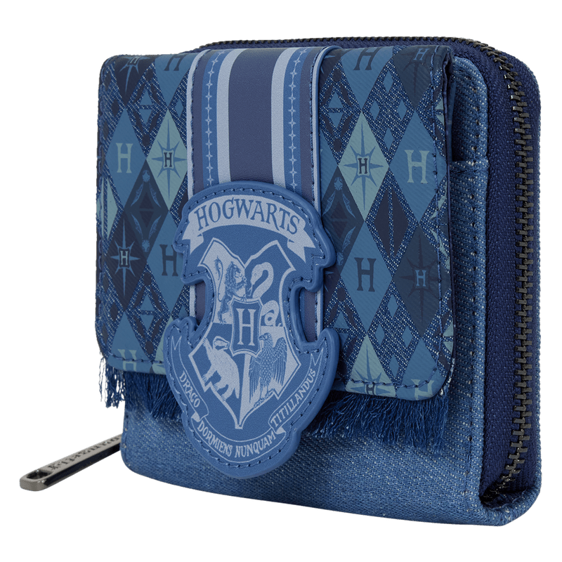 Loungefly Harry Potter Hogwarts Denim Tri - fold Wallet - The Happy Toy Store