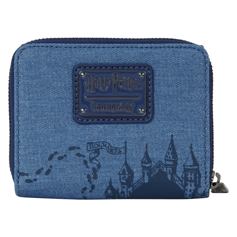 Loungefly Harry Potter Hogwarts Denim Tri - fold Wallet - The Happy Toy Store