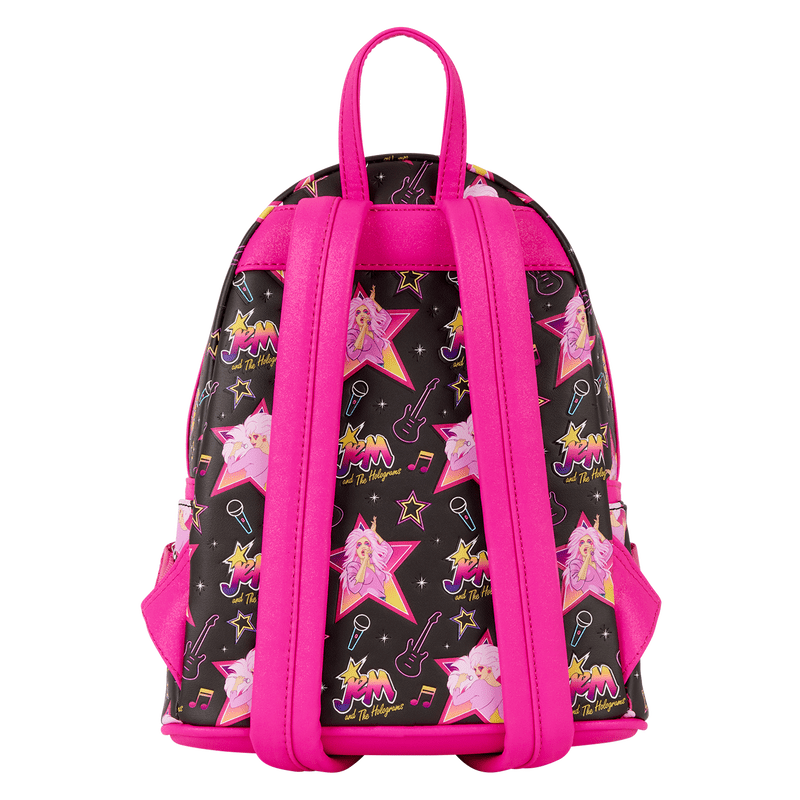 Loungefly Jem and the Holograms Glitter All - Over Print Mini Backpack - The Happy Toy Store