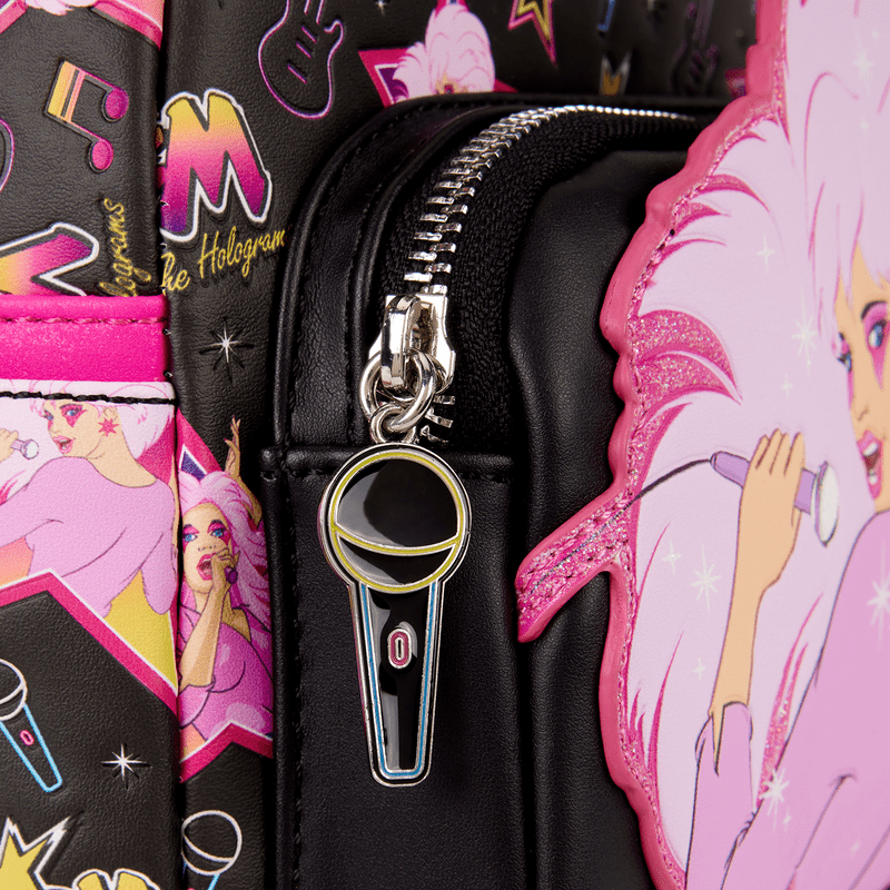 Loungefly Jem and the Holograms Glitter All - Over Print Mini Backpack - The Happy Toy Store