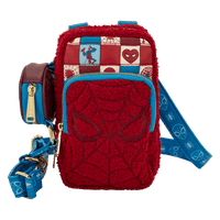 Loungefly Marvel Spider - Man Sherpa Cell Phone Crossbody Bag with Coin Bag - The Happy Toy Store