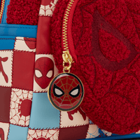Loungefly Marvel Spider - Man Sherpa Heart Mini Backpack - The Happy Toy Store