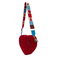 Loungefly Marvel Spider - Man Sherpa Heart Shaped Crossbody Bag - The Happy Toy Store