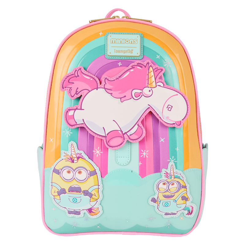 Loungefly Minions Fluffy Unicorn Rainbow Mini Backpack - The Happy Toy Store