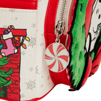 Loungefly Peanuts Snoopy & Woodstock Holiday Plush Wreath Mini Backpack - The Happy Toy Store