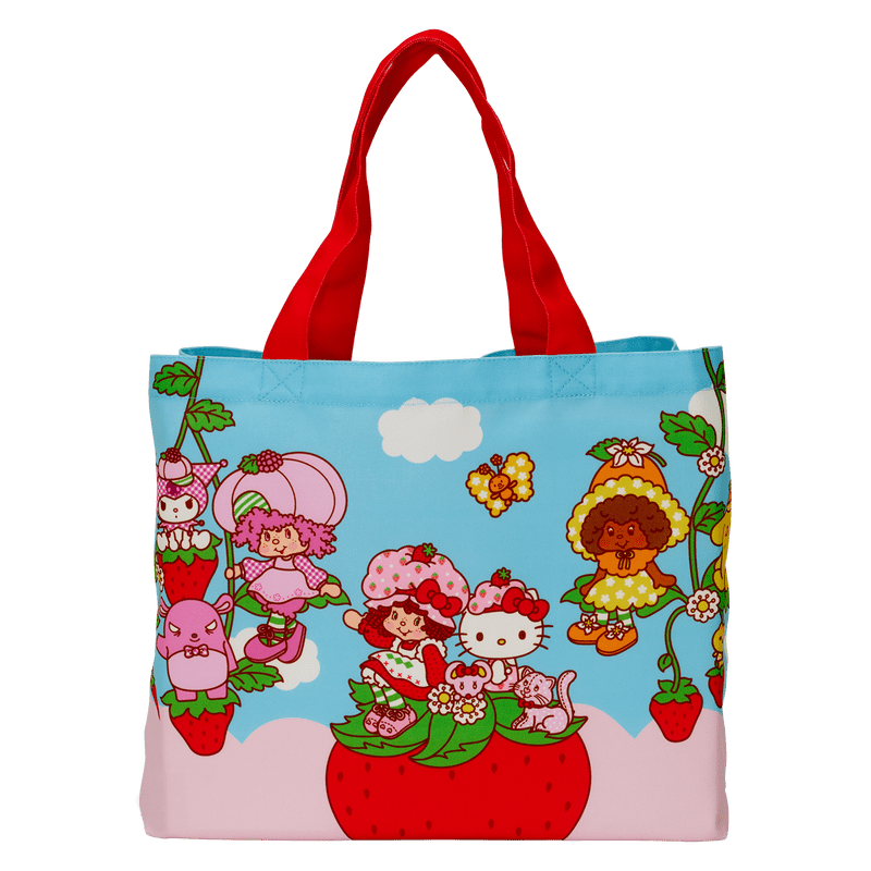 Loungefly Sanrio Hello Kitty & Friends x Strawberry Shortcake Canvas Tote Bag - The Happy Toy Store