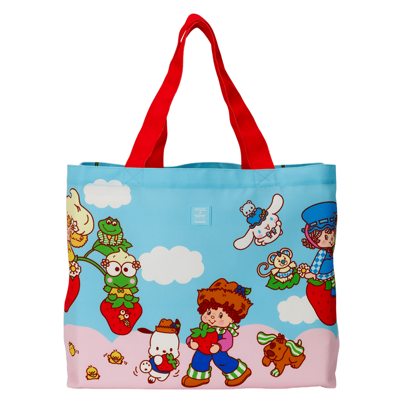 Loungefly Sanrio Hello Kitty & Friends x Strawberry Shortcake Canvas Tote Bag - The Happy Toy Store
