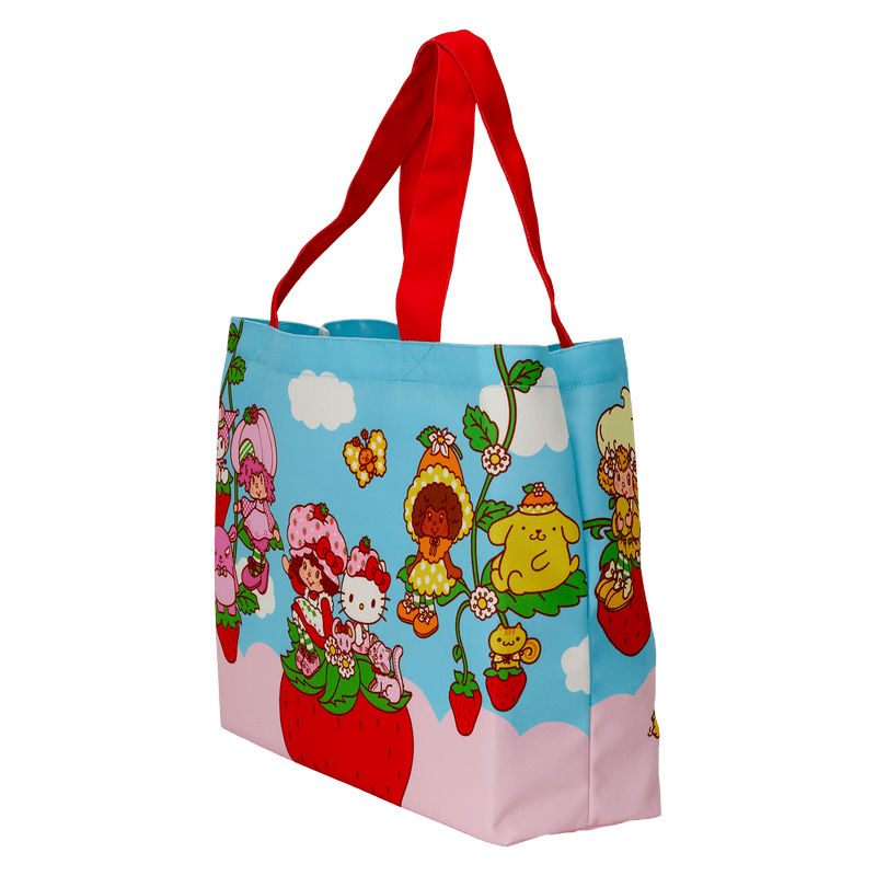 Loungefly Sanrio Hello Kitty & Friends x Strawberry Shortcake Canvas Tote Bag - The Happy Toy Store