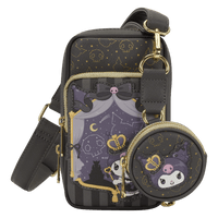 Loungefly Sanrio Kuromi 20th Anniversary Cell Phone Crossbody Bag with Coin Bag - The Happy Toy Store