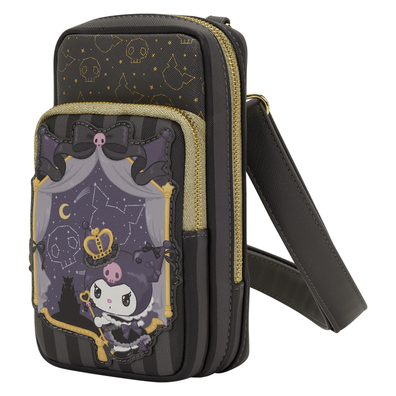 Loungefly Sanrio Kuromi 20th Anniversary Cell Phone Crossbody Bag with Coin Bag - The Happy Toy Store