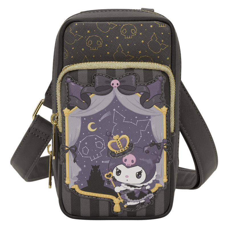Loungefly Sanrio Kuromi 20th Anniversary Cell Phone Crossbody Bag with Coin Bag - The Happy Toy Store