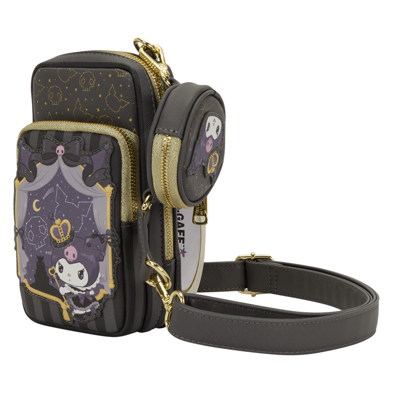 Loungefly Sanrio Kuromi 20th Anniversary Cell Phone Crossbody Bag with Coin Bag - The Happy Toy Store