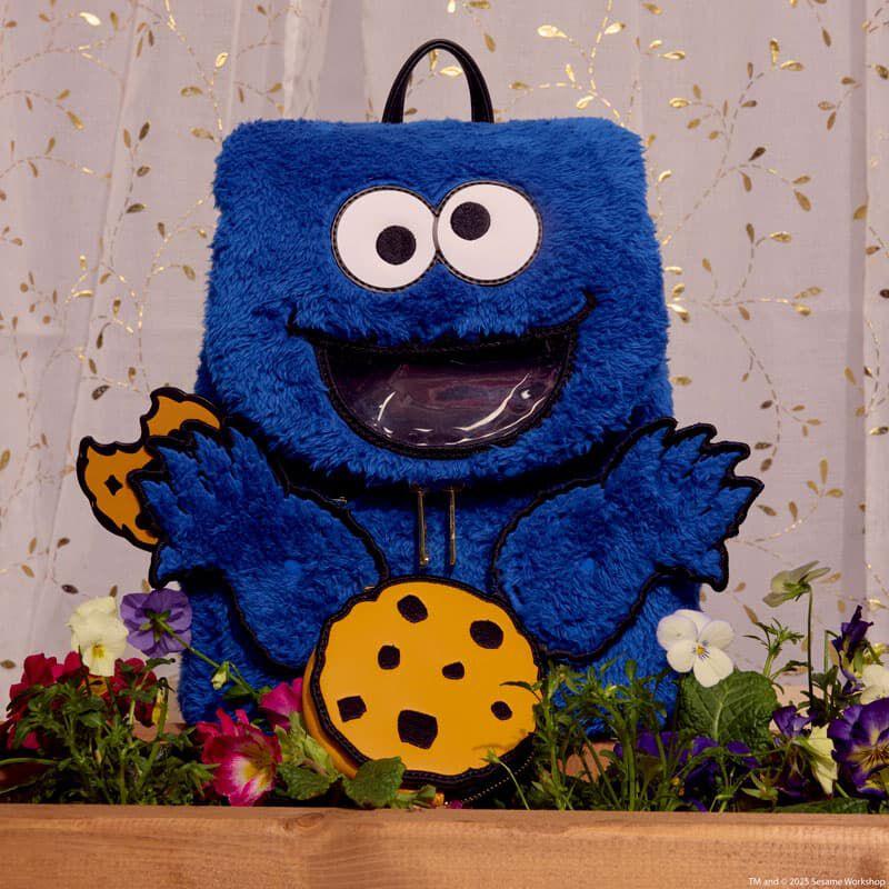 Loungefly Sesame Street Cookie Monster Plush Cosplay Mini Backpack With Coin Bag - The Happy Toy Store