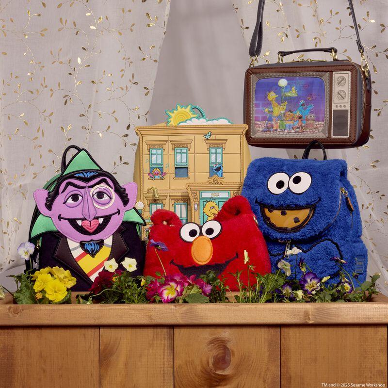 Loungefly Sesame Street Cookie Monster Plush Cosplay Mini Backpack With Coin Bag - The Happy Toy Store