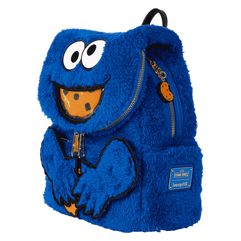 Loungefly Sesame Street Cookie Monster Plush Cosplay Mini Backpack With Coin Bag - The Happy Toy Store