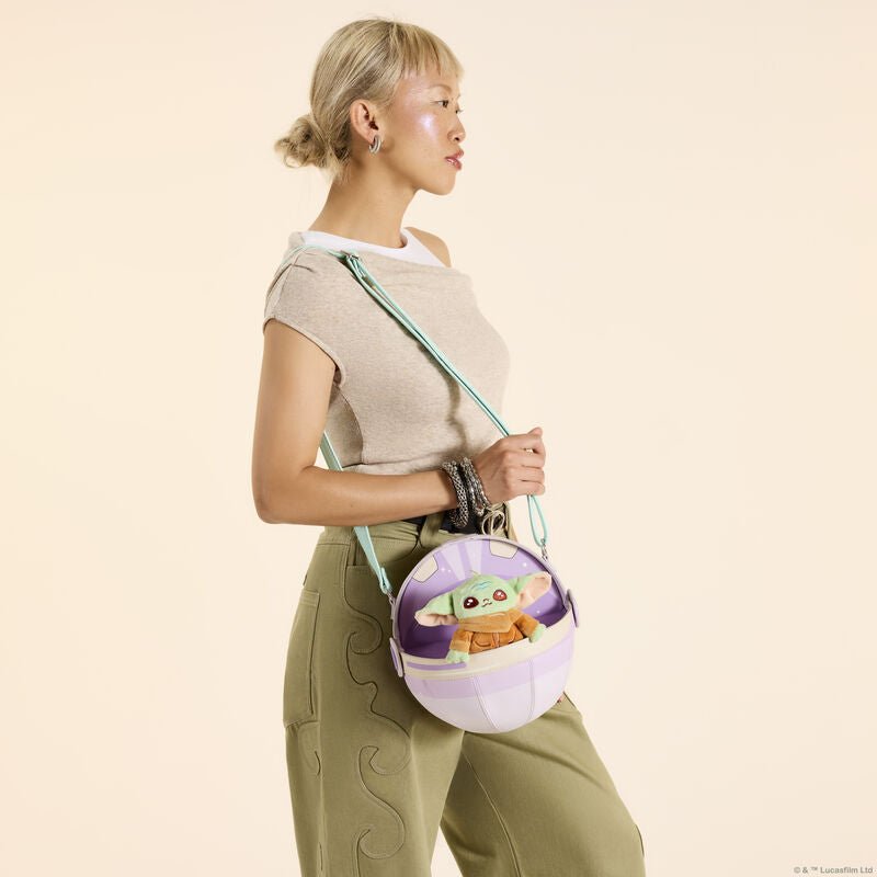 Loungefly Star Wars The Mandalorian Grogu Figural Pod Plush Crossbody Bag - The Happy Toy Store