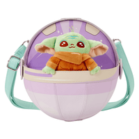 Loungefly Star Wars The Mandalorian Grogu Figural Pod Plush Crossbody Bag - The Happy Toy Store
