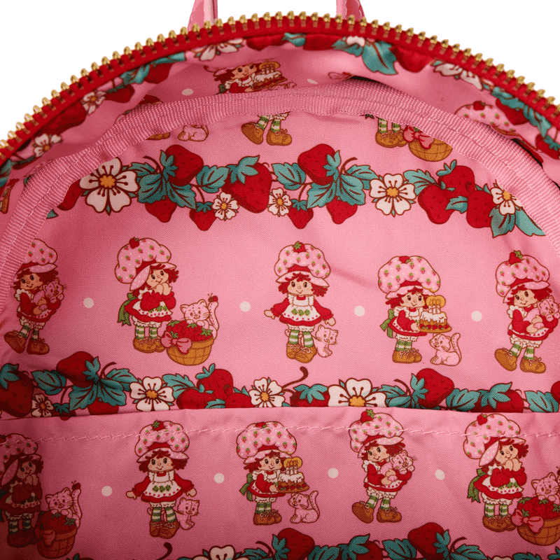 Loungefly Strawberry Shortcake Denim Gingham Mini Backpack - The Happy Toy Store