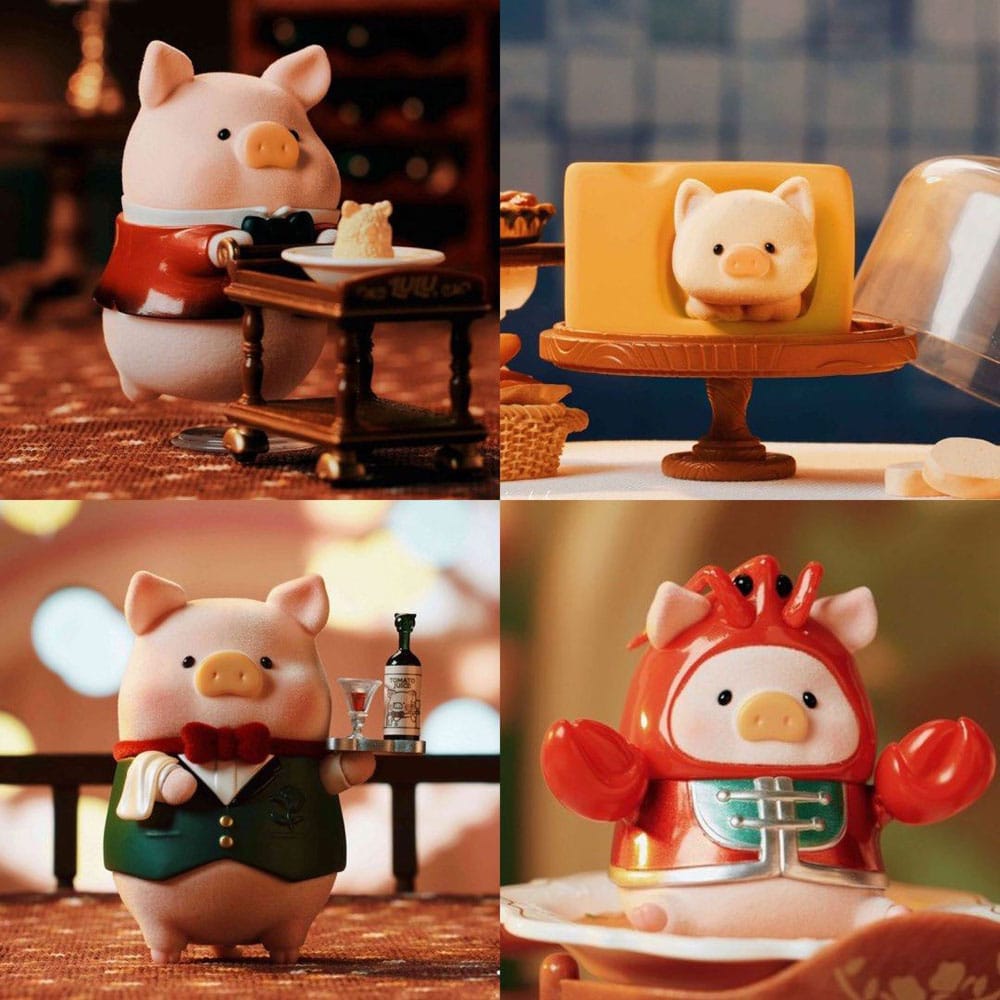 Lulu the Piggy Blind Box Figures Assortment The Pigchelin Restaurant 5 cm Full Box Set 8 Pack - The Happy Toy Store