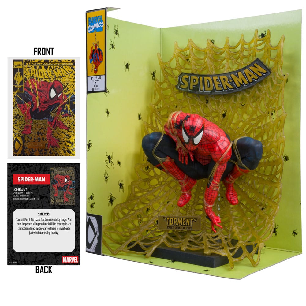 Marvel Collection PVC Statue 1/6 Spider - Man (Spider - Man  1) (Gold Edition) (Gold Label) 15 cm - The Happy Toy Store