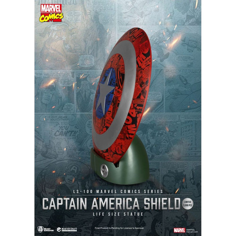Marvel Comics PVC Captain America Shield Life Size Statue 64 cm - The Happy Toy Store