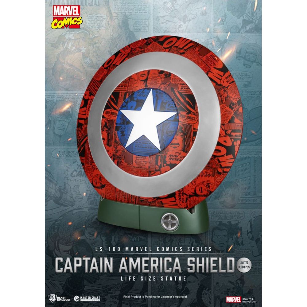 Marvel Comics PVC Captain America Shield Life Size Statue 64 cm - The Happy Toy Store