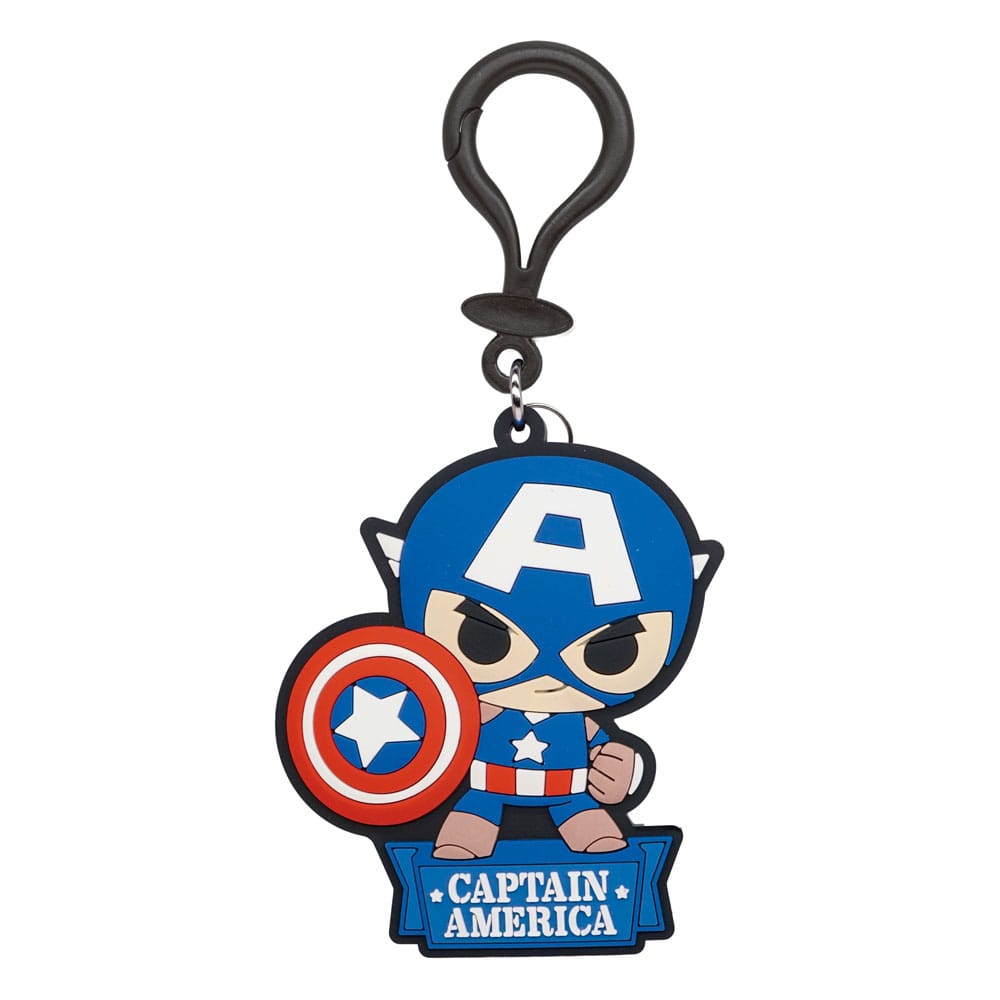 Marvel Soft Touch PVC Bag Clip Captain America - The Happy Toy Store