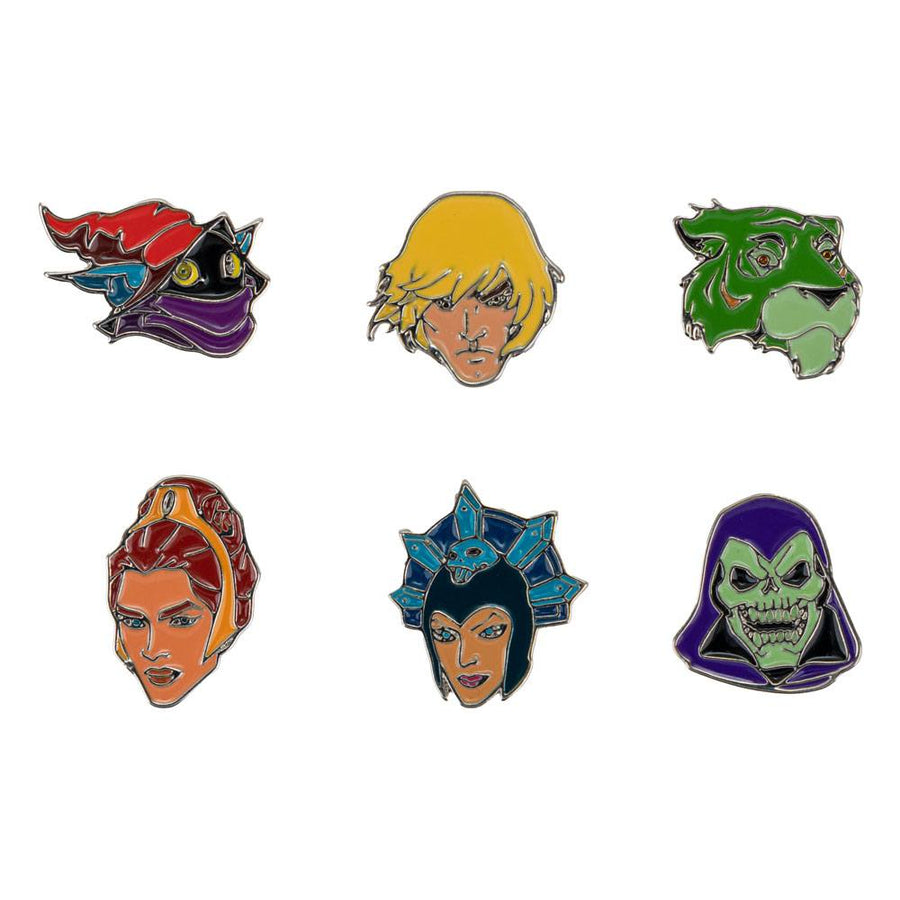 Masters of the Universe Pin Badges 6 - Pack Characters - The Happy Toy Store