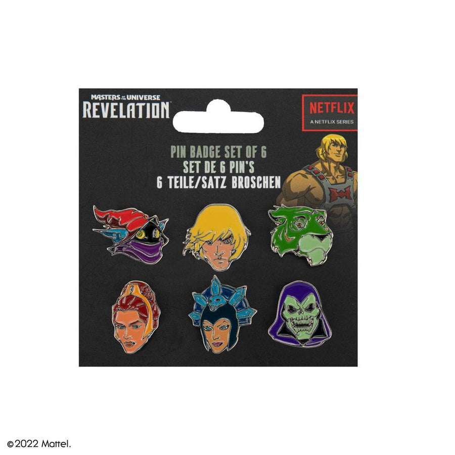 Masters of the Universe Pin Badges 6 - Pack Characters - The Happy Toy Store