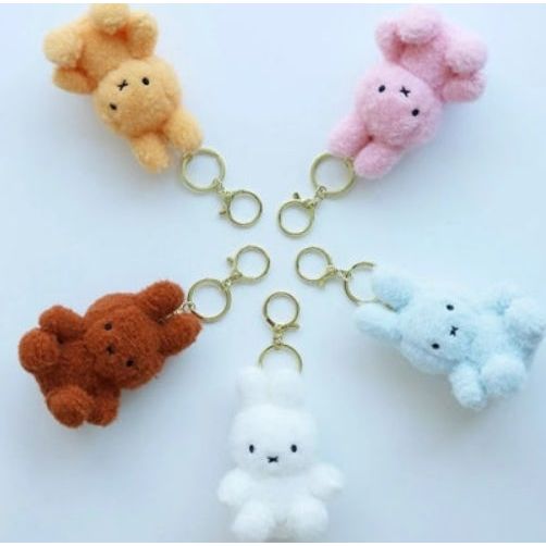 Miffy Creamy Plush Bag Charm Key Chain 8cm - The Happy Toy Store