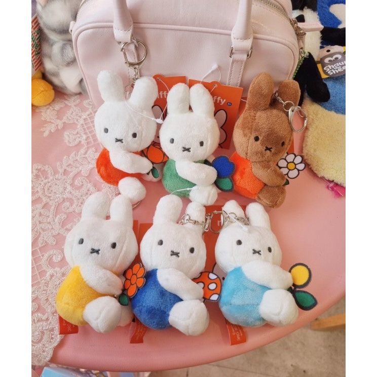Miffy & Friends with Flower Plush Key Chain Bag Charm Assorted - The Happy Toy Store