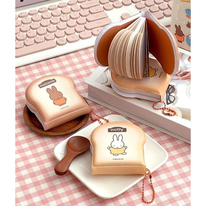 Miffy Toast - Shaped Memo Keyring - The Happy Toy Store