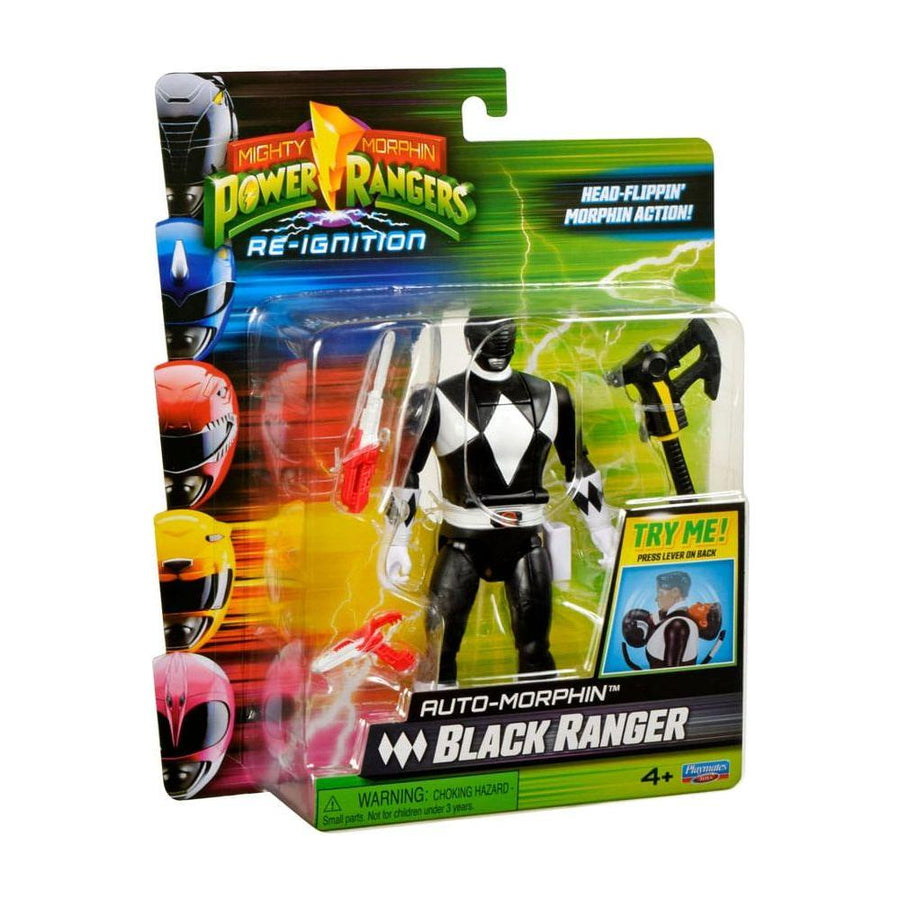 Mighty Morphin Power Rangers Action Figure Auto - Morphin Black Ranger 12 cm - The Happy Toy Store